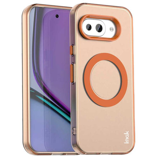 For Google Pixel 9a IMAK Candy Series Shockproof MagSafe Phone Case(Orange)
