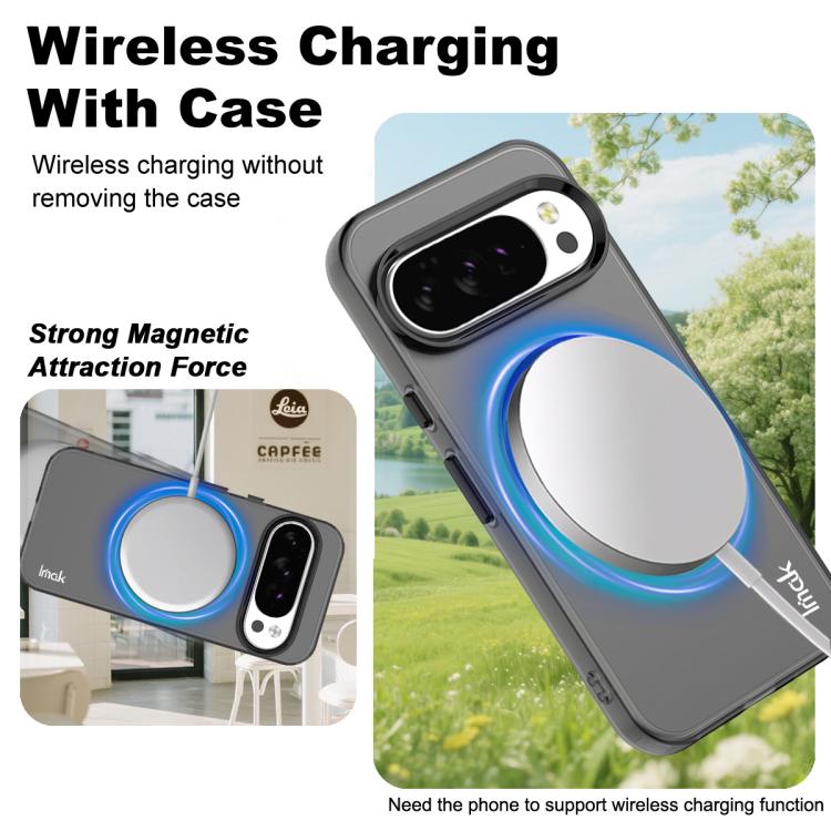 For Google Pixel 10 / Pixel 10 Pro IMAK Candy Series Shockproof MagSafe Phone Case(Black) - Google Cases by imak | Online Shopping UK | buy2fix