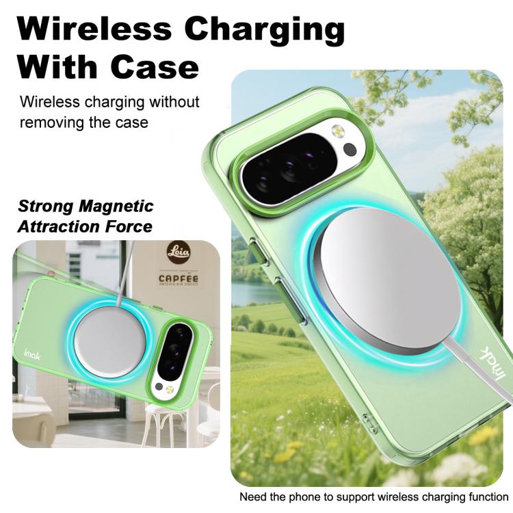 For Google Pixel 10 / Pixel 10 Pro IMAK Candy Series Shockproof MagSafe Phone Case(Green) - Google Cases by imak | Online Shopping UK | buy2fix