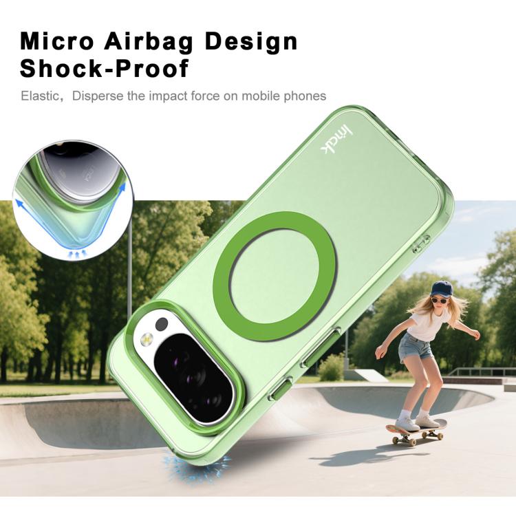 For Google Pixel 10 / Pixel 10 Pro IMAK Candy Series Shockproof MagSafe Phone Case(Green) - Google Cases by imak | Online Shopping UK | buy2fix