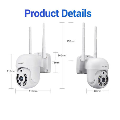 ESCAM WNK710 3MP HD Motion Detection WiFi Intelligent Dual-light Source Camera, EU Plug(White) - Wireless Camera by ESCAM | Online Shopping UK | buy2fix