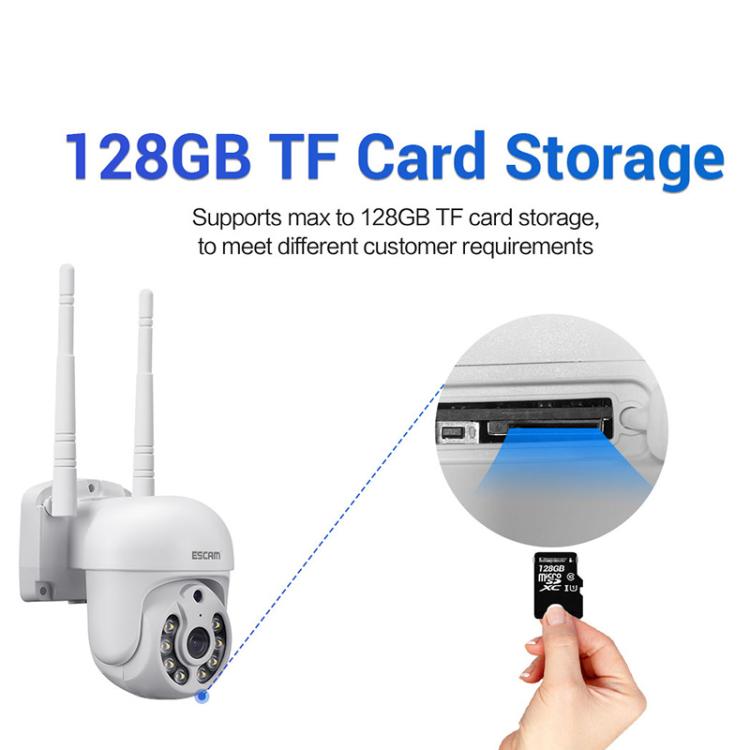 ESCAM WNK710 3MP HD Motion Detection WiFi Intelligent Dual-light Source Camera, UK Plug(White) - Wireless Camera by ESCAM | Online Shopping UK | buy2fix