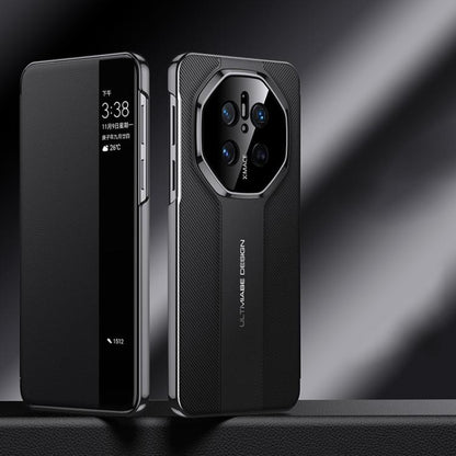 For Huawei Mate 70 Smart View Window Imitation Ultimate Design Phone Case(Black) - Huawei Cases by buy2fix | Online Shopping UK | buy2fix