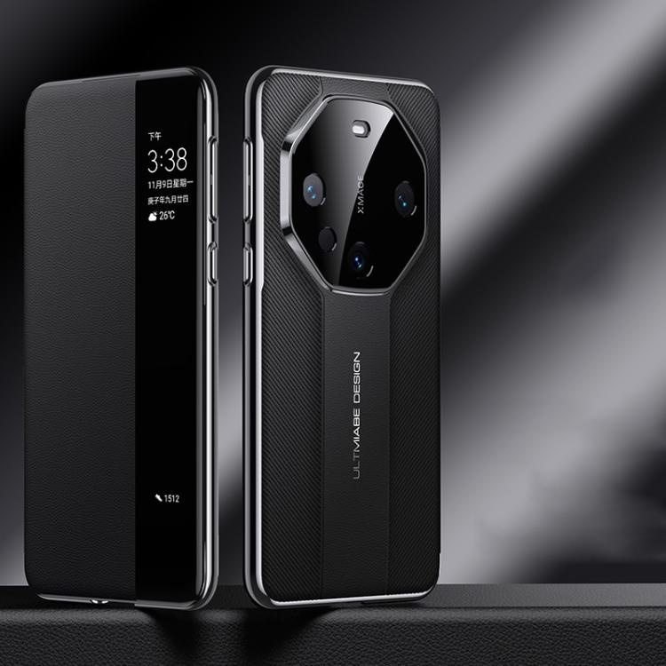 For Huawei Mate 60 Smart View Window Imitation Ultimate Design Phone Case(Black) - Huawei Cases by buy2fix | Online Shopping UK | buy2fix