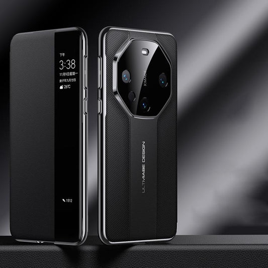 For Huawei Mate 60 Smart View Window Imitation Ultimate Design Phone Case(Black) - Huawei Cases by buy2fix | Online Shopping UK | buy2fix