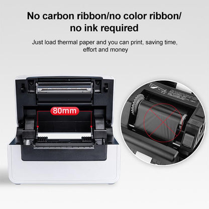 HPRT N31C Computer Version Express Electronic Waybill Printer, Plug:US Plug(White) - Printer by buy2fix | Online Shopping UK | buy2fix