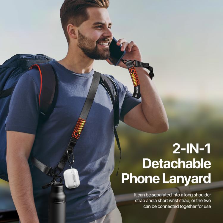 DUX DUCIS Outdoor Series Nylon Adjustable Crossbody Phone Lanyard(Black) - Lanyards & Wrist Straps by DUX DUCIS | Online Shopping UK | buy2fix