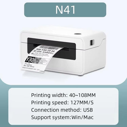 HPRT N41 Bluetooth Version Express Electronic Waybill Printer, Plug:EU Plug(White) - Printer by buy2fix | Online Shopping UK | buy2fix