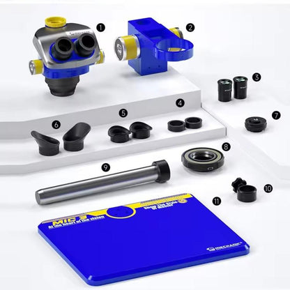 Mechanic Mic3 7X-50X CTV 0.45X Trinocular Stereo Microscope - Microscope Magnifier Series by MECHANIC | Online Shopping UK | buy2fix