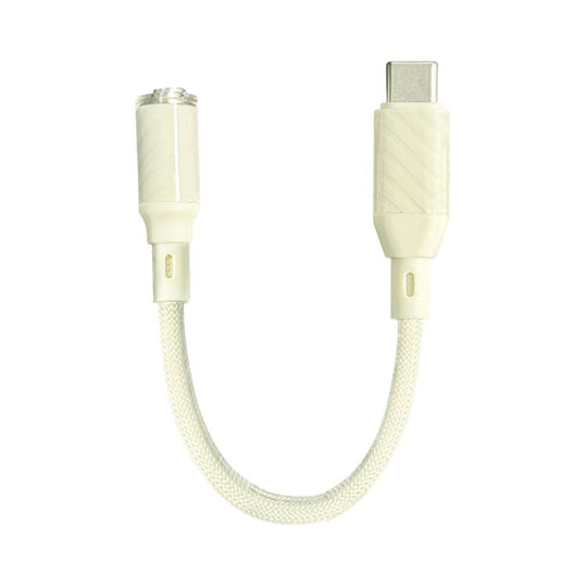 09U-JT Type-C to 3.5mm Earphone Audio Adapter(Apricot)