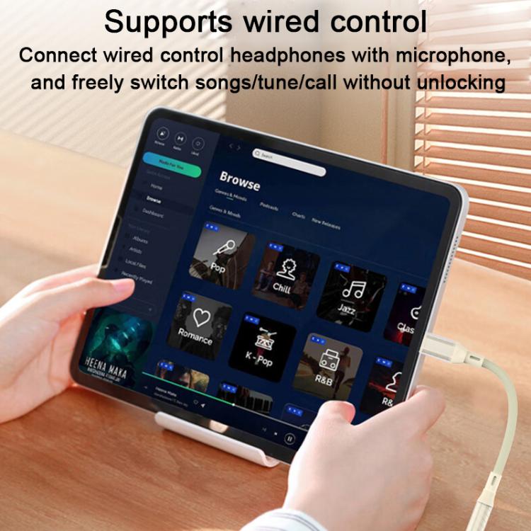 09U-JT Type-C to 3.5mm Earphone Audio Adapter(Apricot) - Audio Adapter by buy2fix | Online Shopping UK | buy2fix