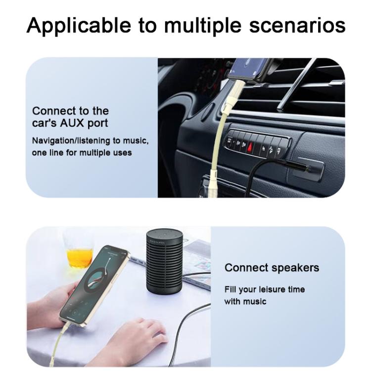 09U-JT Type-C to 3.5mm Earphone Audio Adapter(Apricot) - Audio Adapter by buy2fix | Online Shopping UK | buy2fix