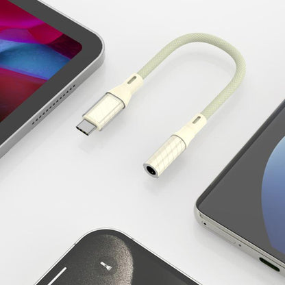 09U-JT Type-C to 3.5mm Earphone Audio Adapter(Apricot) - Audio Adapter by buy2fix | Online Shopping UK | buy2fix