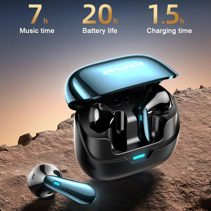 awei TA11 ANC Noise Reduction True Wireless Bluetooth Earphone(Black) - Bluetooth Earphone by awei | Online Shopping UK | buy2fix