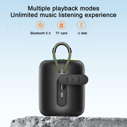 awei KA13 8W Portable TWS Bluetooth Speaker with RGB Light(Black) - Desktop Speaker by awei | Online Shopping UK | buy2fix