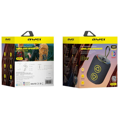 awei KA13 8W Portable TWS Bluetooth Speaker with RGB Light(Black) - Desktop Speaker by awei | Online Shopping UK | buy2fix