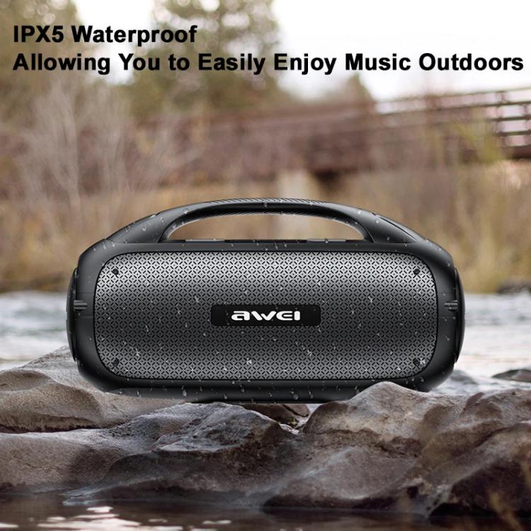 awei Y886 Portable TWS Bluetooth Speaker with Microphone(Black) - Desktop Speaker by awei | Online Shopping UK | buy2fix