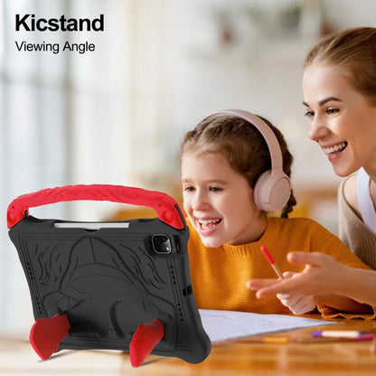 For iPad Air 2022 / 2020 10.9 Boxing Series Kickstand EVA Shockproof Tablet Case with Shoulder Strap(Black Red) - iPad Air (2022) / (2020) 10.9 Cases by buy2fix | Online Shopping UK | buy2fix