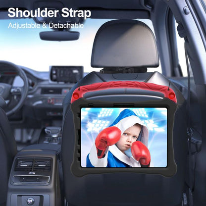 For iPad Air 2022 / 2020 10.9 Boxing Series Kickstand EVA Shockproof Tablet Case with Shoulder Strap(Black Red) - iPad Air (2022) / (2020) 10.9 Cases by buy2fix | Online Shopping UK | buy2fix