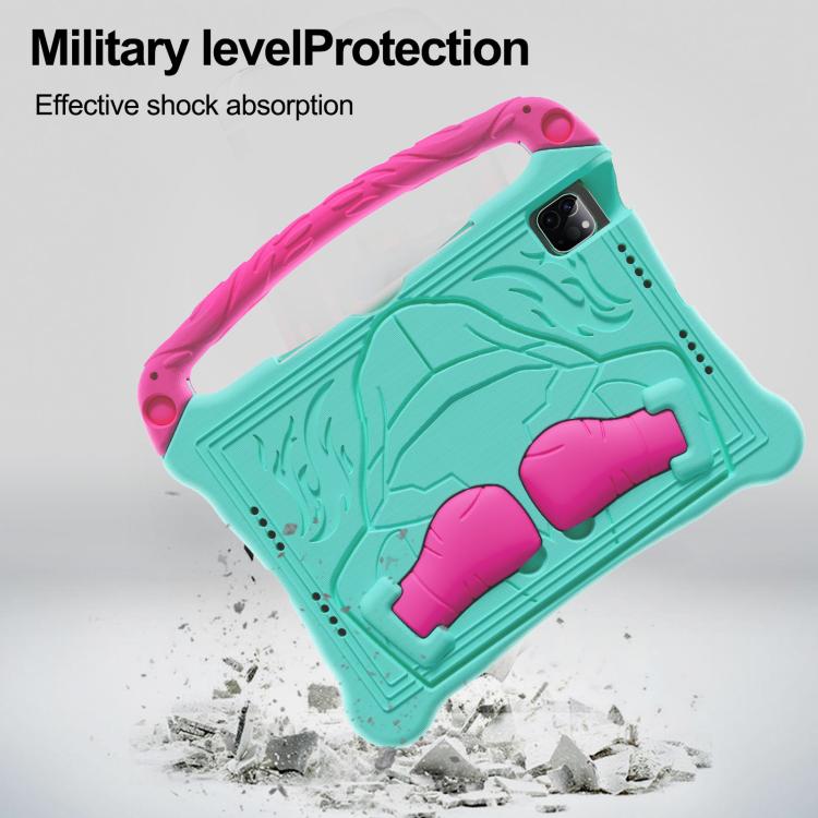 For iPad Air 11 2024 /  2025 Boxing Series Kickstand EVA Shockproof Tablet Case with Shoulder Strap(Mint Rose Red) - iPad Air 11 2025 / 2024 Cases by buy2fix | Online Shopping UK | buy2fix