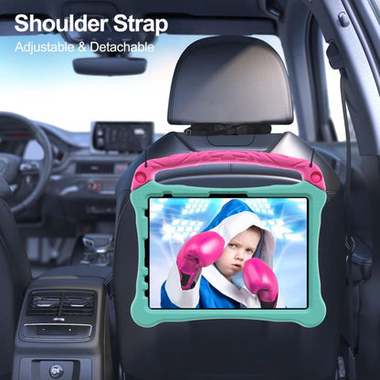 For iPad Air 11 2024 /  2025 Boxing Series Kickstand EVA Shockproof Tablet Case with Shoulder Strap(Mint Rose Red) - iPad Air 11 2025 / 2024 Cases by buy2fix | Online Shopping UK | buy2fix
