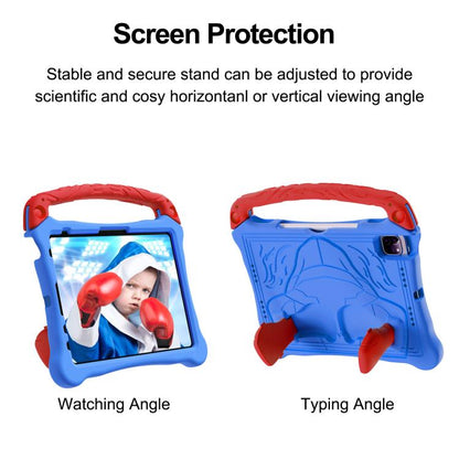 For iPad Air 11 2024 /  2025 Boxing Series Kickstand EVA Shockproof Tablet Case with Shoulder Strap(Blue Red) - iPad Air 11 2025 / 2024 Cases by buy2fix | Online Shopping UK | buy2fix