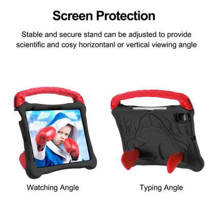 For iPad Pro 11 2024 Boxing Series Kickstand EVA Shockproof Tablet Case with Shoulder Strap(Black Red) - iPad Pro 11 2024 Cases by buy2fix | Online Shopping UK | buy2fix