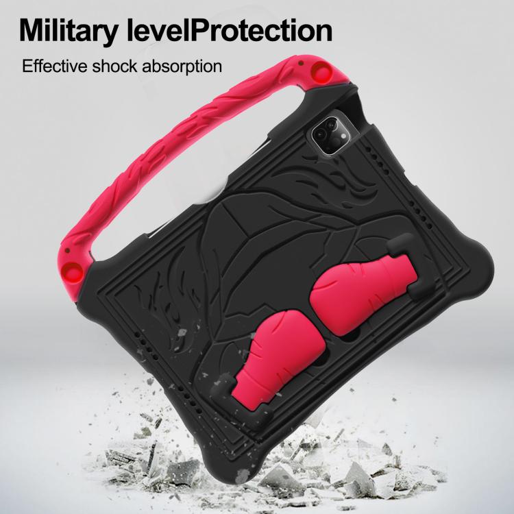 For iPad Pro 11 2024 Boxing Series Kickstand EVA Shockproof Tablet Case with Shoulder Strap(Black Red) - iPad Pro 11 2024 Cases by buy2fix | Online Shopping UK | buy2fix