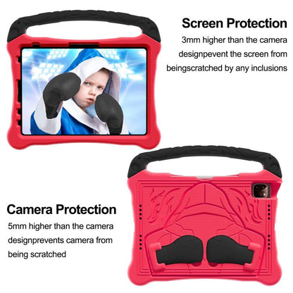 For iPad Pro 11 2024 Boxing Series Kickstand EVA Shockproof Tablet Case with Shoulder Strap(Red Black) - iPad Pro 11 2024 Cases by buy2fix | Online Shopping UK | buy2fix