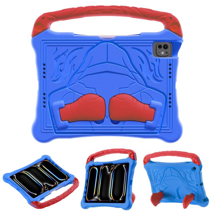 For iPad Pro 11 2024 Boxing Series Kickstand EVA Shockproof Tablet Case with Shoulder Strap(Blue Red) - iPad Pro 11 2024 Cases by buy2fix | Online Shopping UK | buy2fix