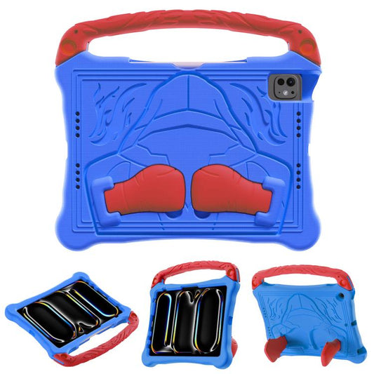 For iPad Pro 11 2024 Boxing Series Kickstand EVA Shockproof Tablet Case with Shoulder Strap(Blue Red) - iPad Pro 11 2024 Cases by buy2fix | Online Shopping UK | buy2fix