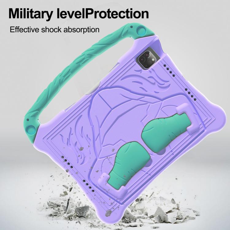 For iPad Pro 11 2024 Boxing Series Kickstand EVA Shockproof Tablet Case with Shoulder Strap(Purple Mint) - iPad Pro 11 2024 Cases by buy2fix | Online Shopping UK | buy2fix