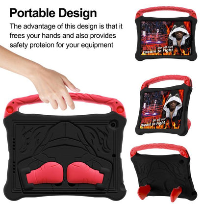 For iPad 10.5 2017 / Air 3 2019 Boxing Series Kickstand EVA Shockproof Tablet Case with Shoulder Strap(Black Red) - iPad Air (2019) Cases by buy2fix | Online Shopping UK | buy2fix