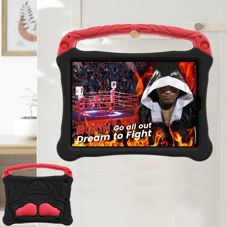 For iPad 10.5 2017 / Air 3 2019 Boxing Series Kickstand EVA Shockproof Tablet Case with Shoulder Strap(Black Red) - iPad Air (2019) Cases by buy2fix | Online Shopping UK | buy2fix
