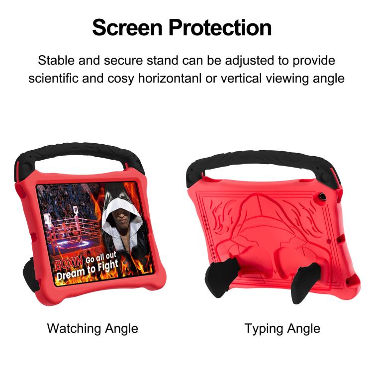 For iPad 10.5 2017 / Air 3 2019 Boxing Series Kickstand EVA Shockproof Tablet Case with Shoulder Strap(Red Black) - iPad Air (2019) Cases by buy2fix | Online Shopping UK | buy2fix