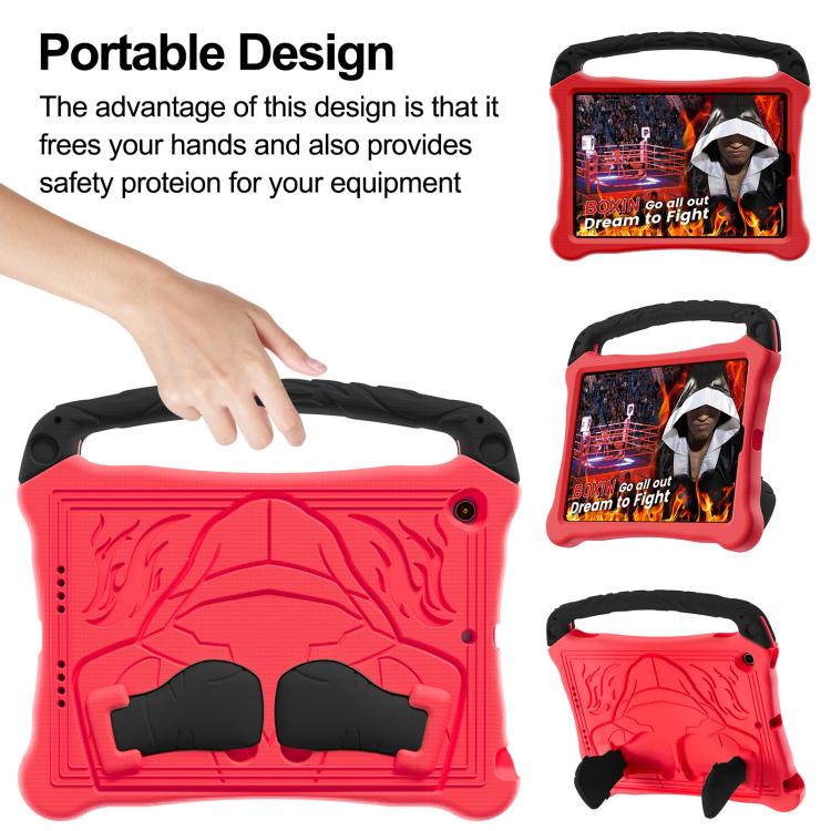 For iPad 10.5 2017 / Air 3 2019 Boxing Series Kickstand EVA Shockproof Tablet Case with Shoulder Strap(Red Black) - iPad Air (2019) Cases by buy2fix | Online Shopping UK | buy2fix