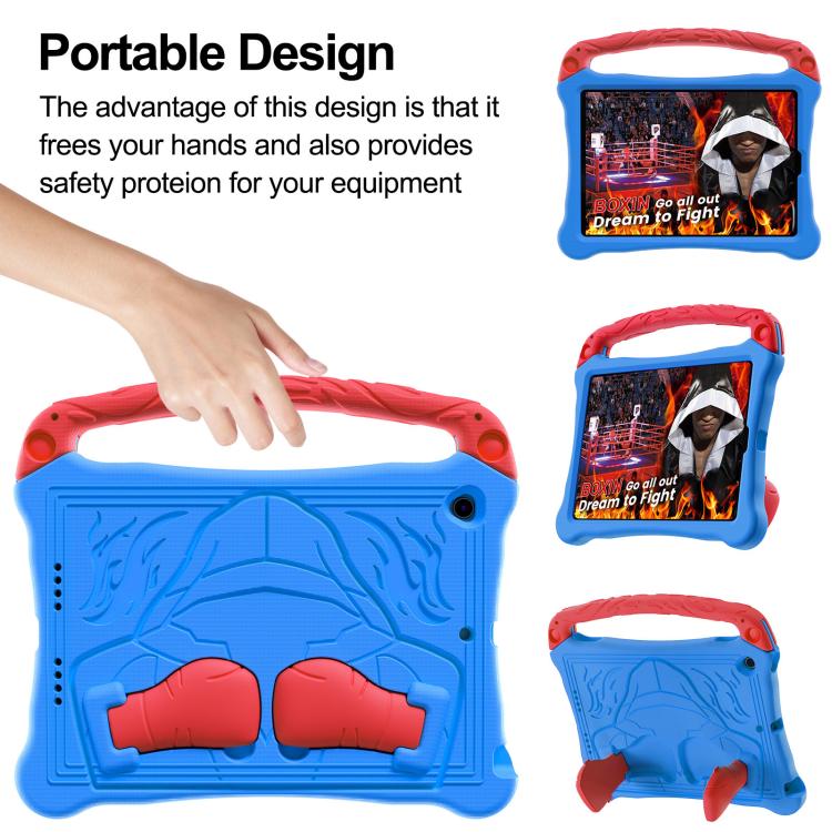 For iPad 10.5 2017 / Air 3 2019 Boxing Series Kickstand EVA Shockproof Tablet Case with Shoulder Strap(Blue Red) - iPad Air (2019) Cases by buy2fix | Online Shopping UK | buy2fix