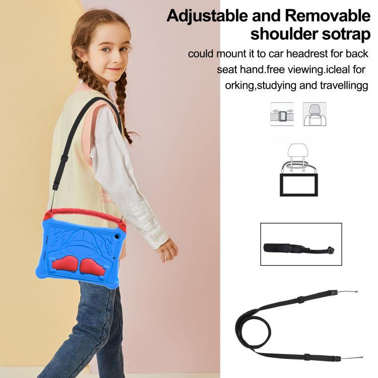 For iPad 10.5 2017 / Air 3 2019 Boxing Series Kickstand EVA Shockproof Tablet Case with Shoulder Strap(Blue Red) - iPad Air (2019) Cases by buy2fix | Online Shopping UK | buy2fix