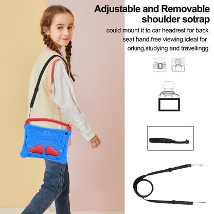 For iPad 10.5 2017 / Air 3 2019 Boxing Series Kickstand EVA Shockproof Tablet Case with Shoulder Strap(Blue Red) - iPad Air (2019) Cases by buy2fix | Online Shopping UK | buy2fix