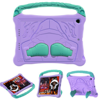 For iPad 10.5 2017 / Air 3 2019 Boxing Series Kickstand EVA Shockproof Tablet Case with Shoulder Strap(Purple Mint) - iPad Air (2019) Cases by buy2fix | Online Shopping UK | buy2fix