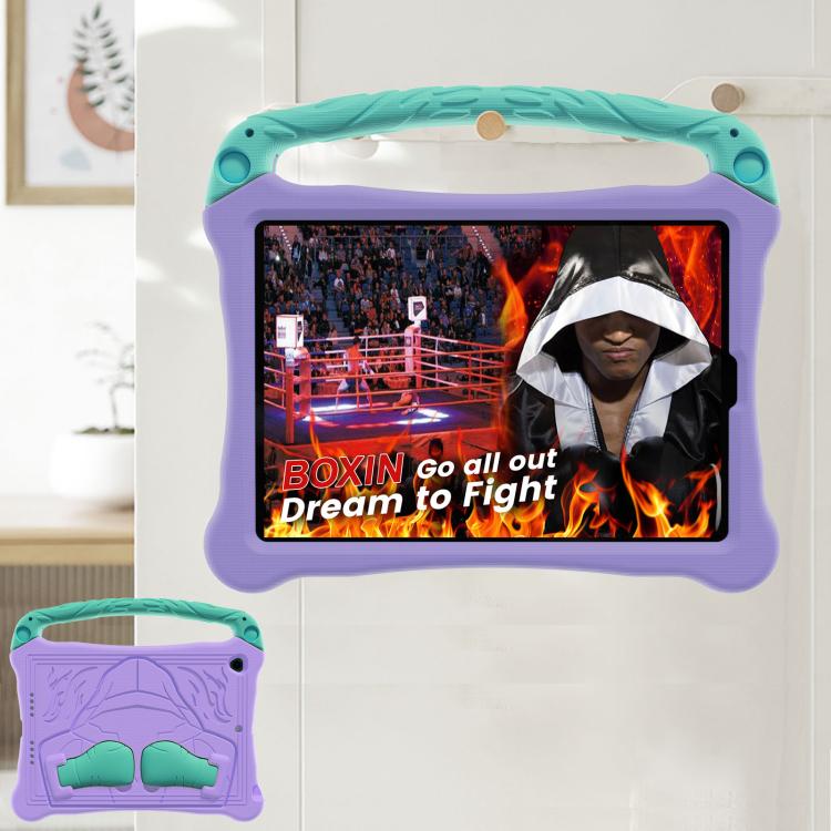 For iPad 10.5 2017 / Air 3 2019 Boxing Series Kickstand EVA Shockproof Tablet Case with Shoulder Strap(Purple Mint) - iPad Air (2019) Cases by buy2fix | Online Shopping UK | buy2fix