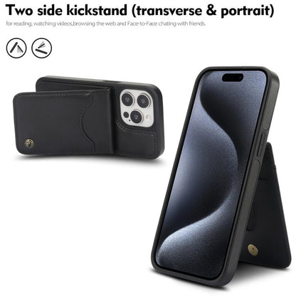 For iPhone 11 Pro Max AwQuer Vertical Flip Card Bag Holder Leather Phone Case(Black) - iPhone 11 Pro Max Cases by Awquer | Online Shopping UK | buy2fix