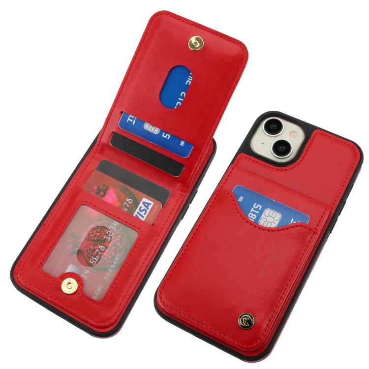 For iPhone 11 AwQuer Vertical Flip Card Bag Holder Leather Phone Case(Red) - iPhone 11 Cases by Awquer | Online Shopping UK | buy2fix