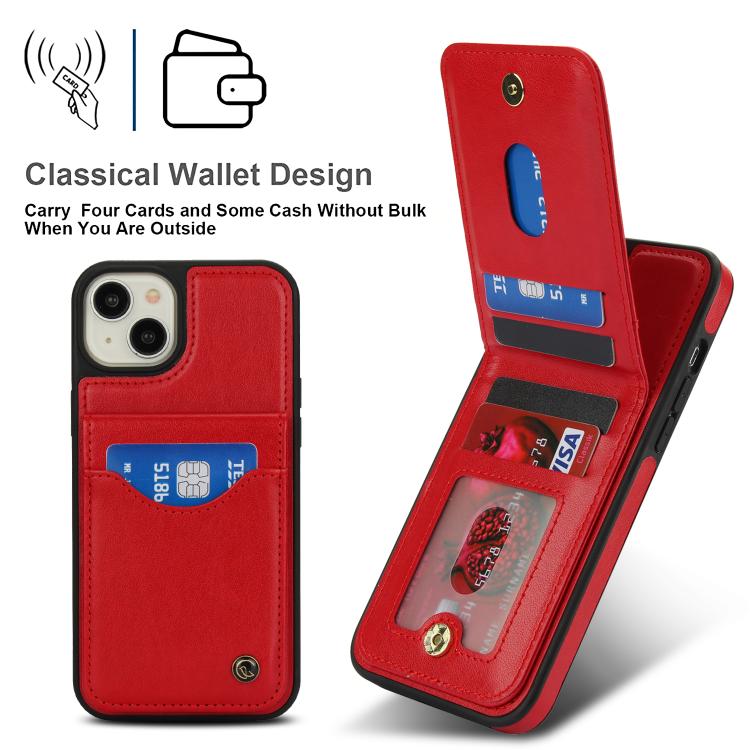 For iPhone 11 AwQuer Vertical Flip Card Bag Holder Leather Phone Case(Red) - iPhone 11 Cases by Awquer | Online Shopping UK | buy2fix