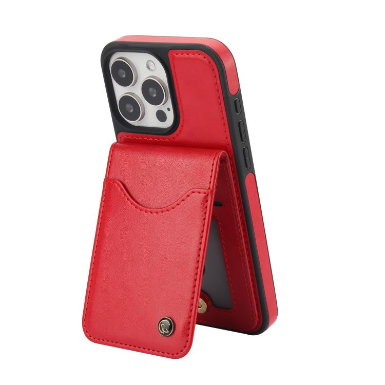 For iPhone 11 Pro AwQuer Vertical Flip Card Bag Holder Leather Phone Case(Red) - iPhone 11 Pro Cases by Awquer | Online Shopping UK | buy2fix