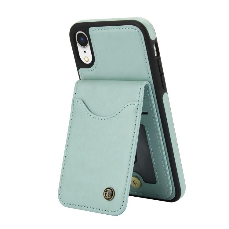 For iPhone X / XS AwQuer Vertical Flip Card Bag Holder Leather Phone Case(Green) - More iPhone Cases by Awquer | Online Shopping UK | buy2fix