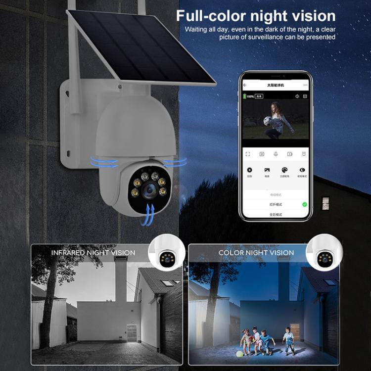 1080P Outdoor Low Power Solar Panel HD WiFi Surveillance Camera, without Battery(White) - Wireless Camera by buy2fix | Online Shopping UK | buy2fix