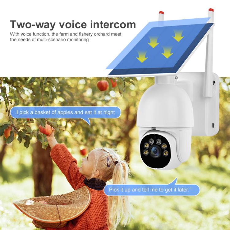 1080P Outdoor Low Power Solar Panel HD WiFi Surveillance Camera, without Battery(White) - Wireless Camera by buy2fix | Online Shopping UK | buy2fix