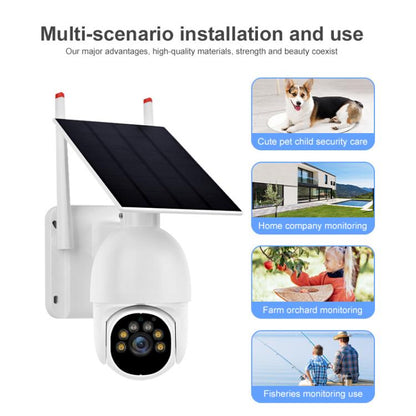 1080P Outdoor Low Power Solar Panel HD WiFi Surveillance Camera, without Battery(White) - Wireless Camera by buy2fix | Online Shopping UK | buy2fix