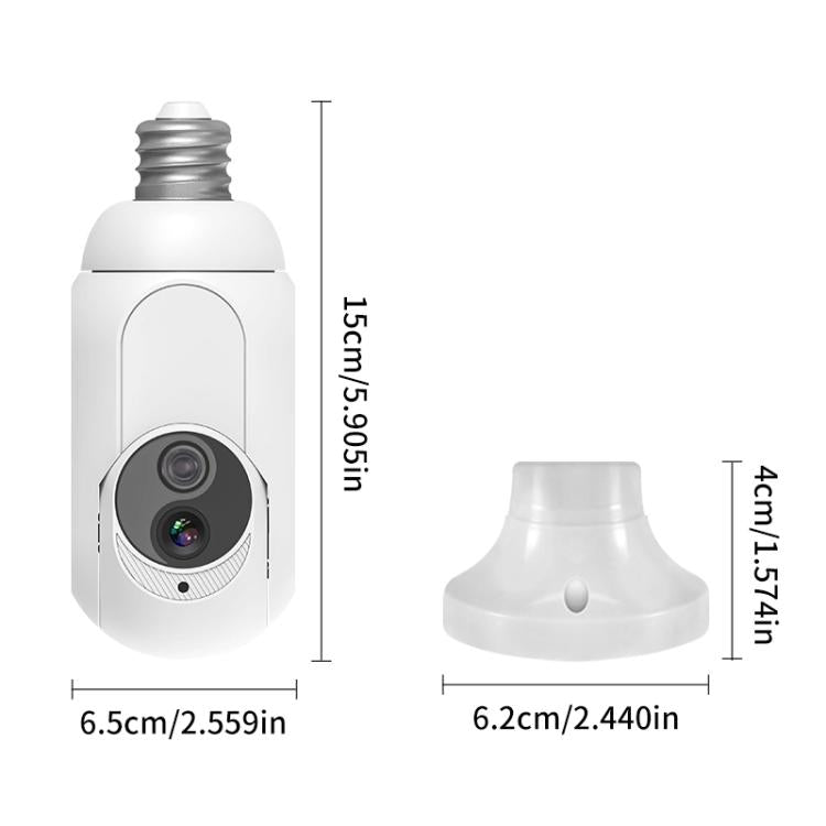 1080P Bulb Type WiFi Surveillance Camera Support Night Vision & Two-way Intercom & Motion Detection(White) - Light Bulb Camera by buy2fix | Online Shopping UK | buy2fix